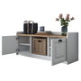 Hanah Home P2 - 1808 Zapatero Blanco y Nogal 120x45x40 cm